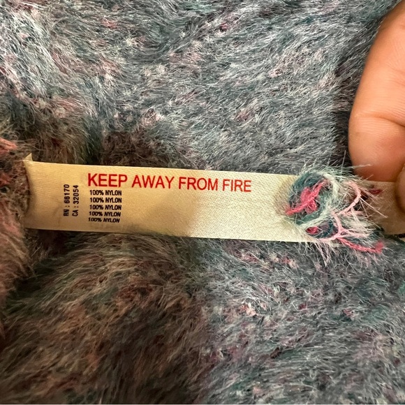 New Wms Anthropologie Daily Practice Boho Floral Furry Cutout Tie Sweater S - Picture 8 of 14